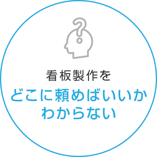 看板製作をどこに頼めばいいかわからない